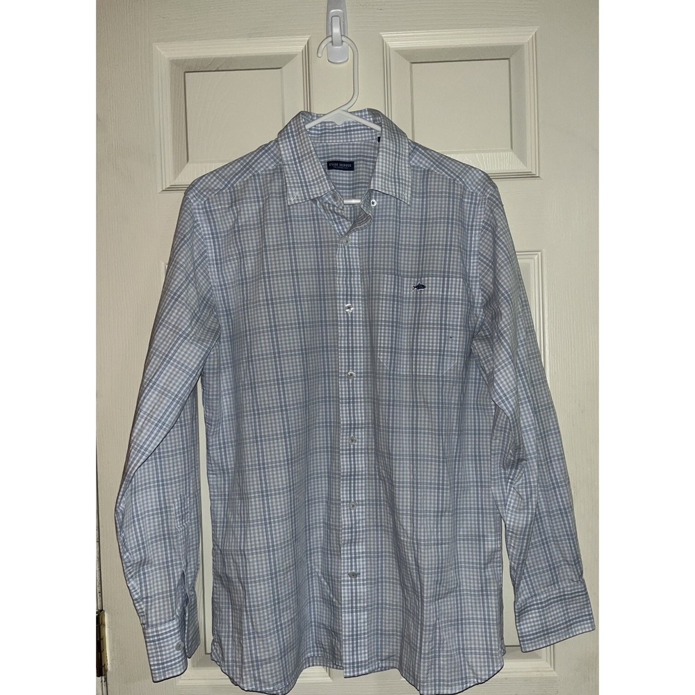 Fish Hippie Tailored Fit shirt   Men's M Plaid Button Down  Long Sleeve